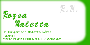 rozsa maletta business card